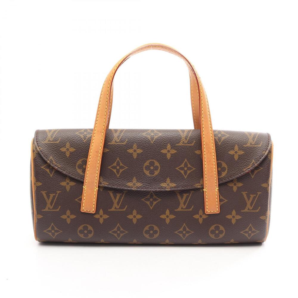 Louis Vuitton Sonatine Monogram Handbag Canvas Leather Brown